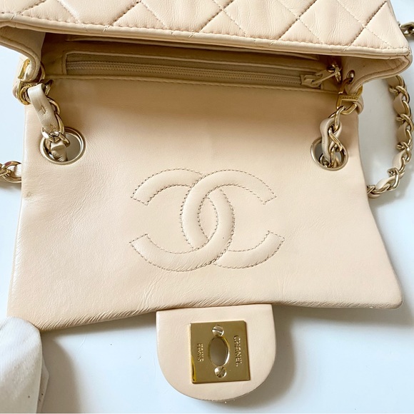 CHANEL GOLD PLATED MINI SQUARE FLAP❤️ - Picture 10 of 17